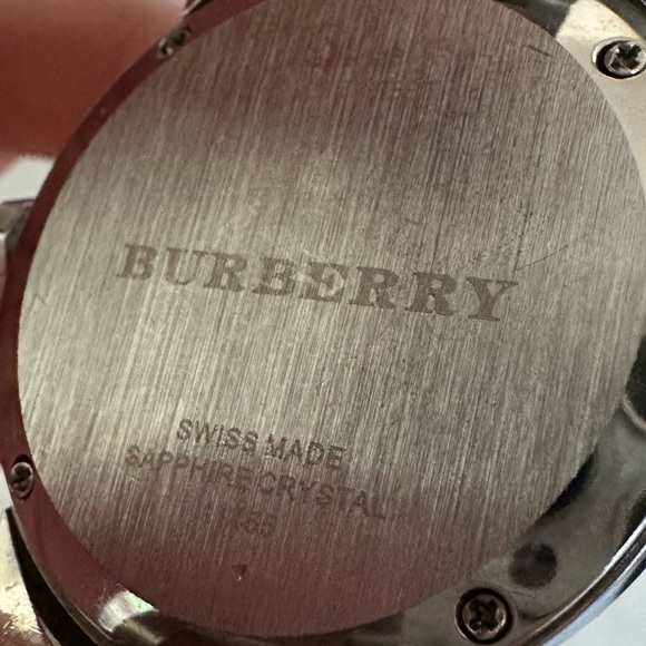 silver and golds burberry watch